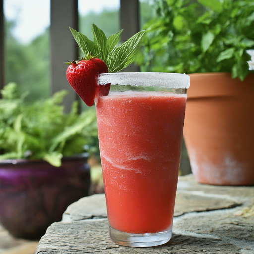 Frozen Strawberry Watermelon Mocktail