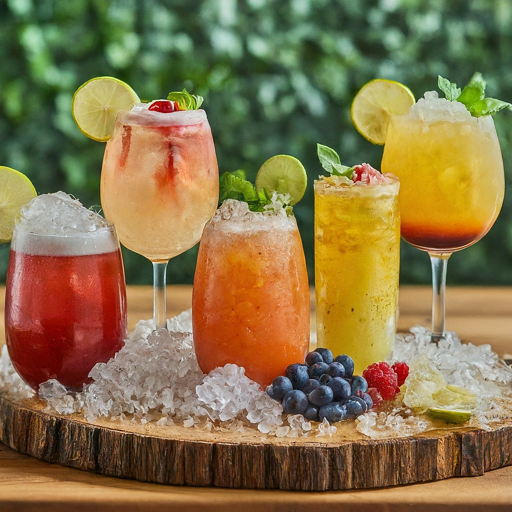 group of mocktails